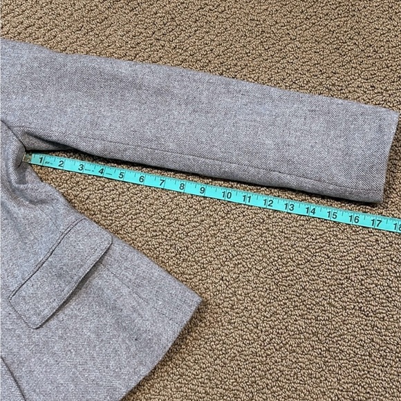 Banana Republic Factory Wool Blend Tweed Blazer size 2 Double Button Oatmeal - Picture 8 of 9